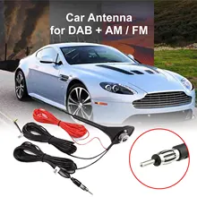 2 en 1 AM/FM DAB 10 DB voiture plafond antenne ensemble 1452-1492 MHz antennes amplificateur 12V 58 Cm GPS récepteur antenne câbles adaptateurs