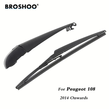 

BROSHOO Car Rear Wiper Blade Blades Back Windscreen Wiper Arm For Peugeot 108 Hatchback (2014 Onwards) 305mm Auto Styling