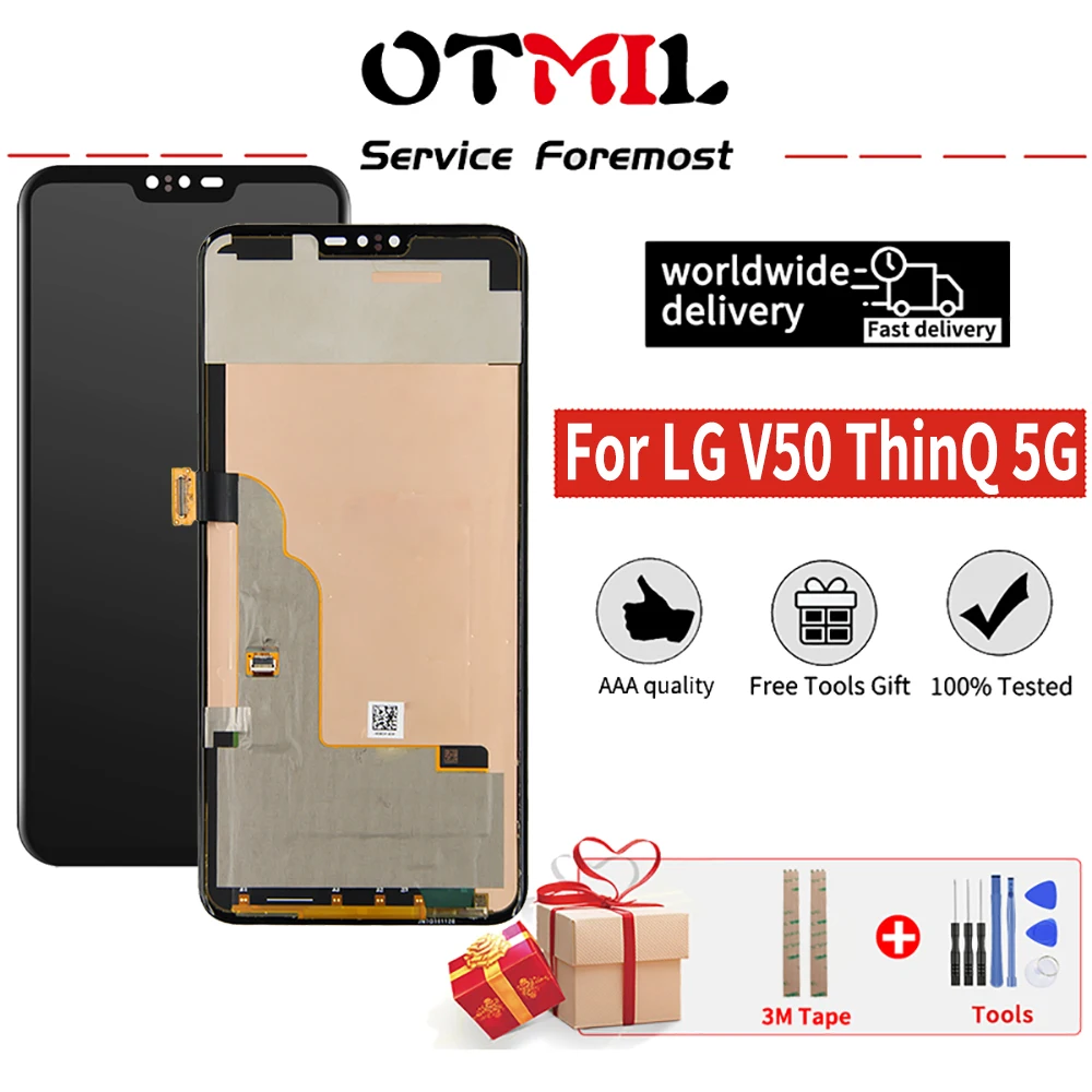 Оригинальный OLED-дисплей 6 4 дюйма для LG V40 V50 ЖК-экран с рамкой и дигитайзером ThinQ V400N