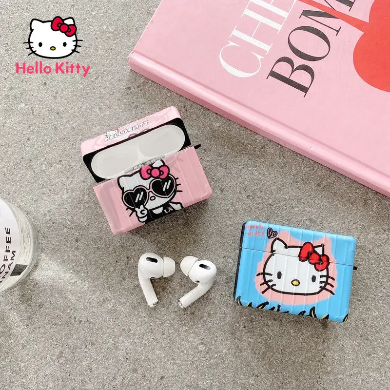 

Hello Kitty wireless bluetooth compatible headset protective case for Apple Airpods 1/2/3 generation Airpods Pro