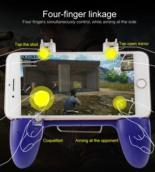 

For PUBG Mobile Phone Game Controller Joystick Metal L1R1 Trigger Cooling Fan Gamepad for SamSung for Xiaomi for About 140 Games