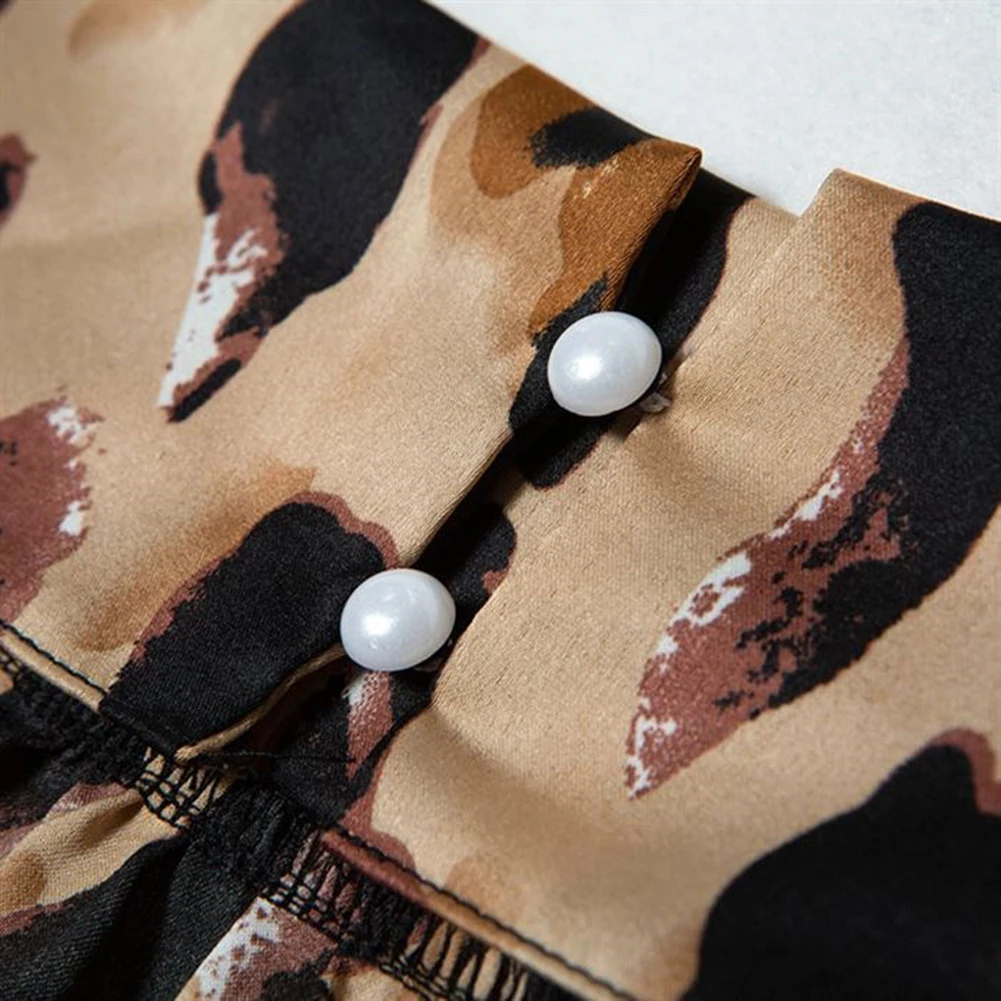 Женские блузы sexis con estampado de leopardo para mujer Camisas y с лямкой на шее сексуальные женские
