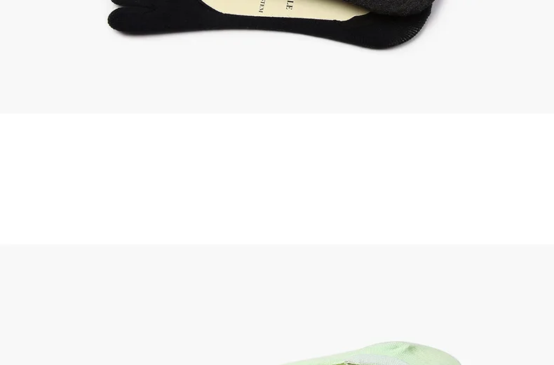 Ideasoox New Products Sweet Candy-Colored Toe Socks Cotton Breathable Solid Color Low-Cut Men Women's Toe Socks