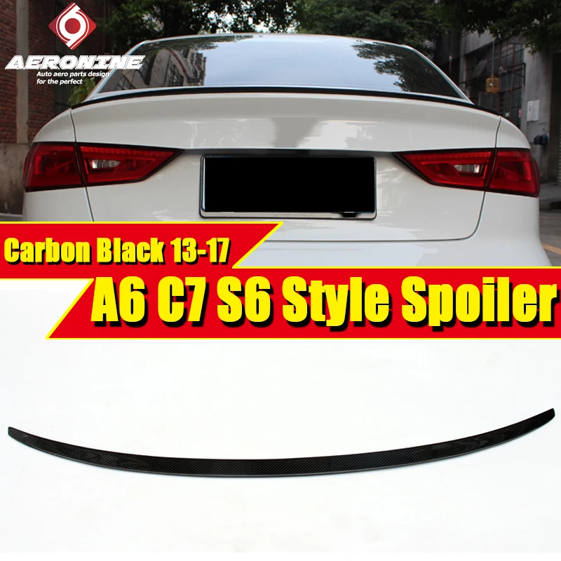 Для Audi A6 A6a A6Q высококачественный карбоновый задний спойлер High Kick C6 S6 Style Coupe