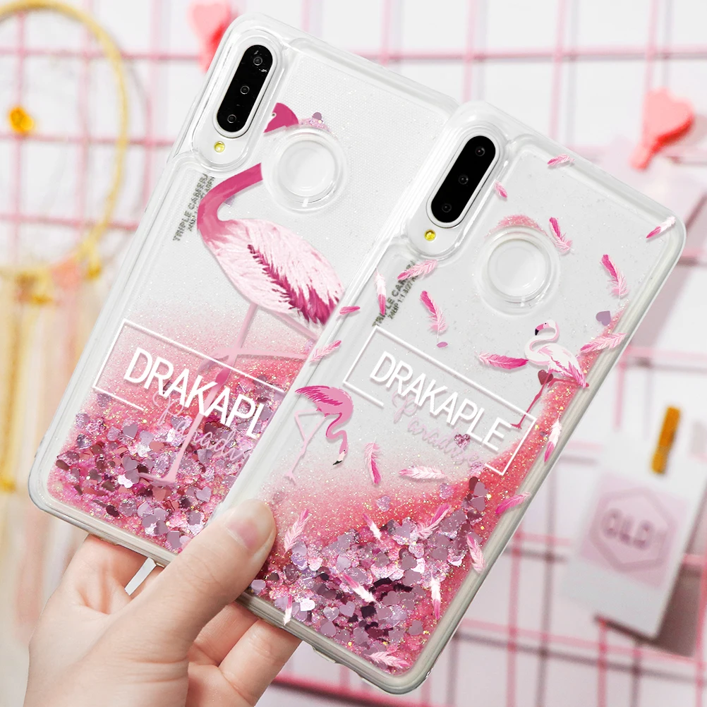 Чехол из ТПУ с зыбучим песком и жидким блеском для Huawei Mate 10 20 P20 P30 P10 P9 P8 Lite 2017 Mini Y7 Pro