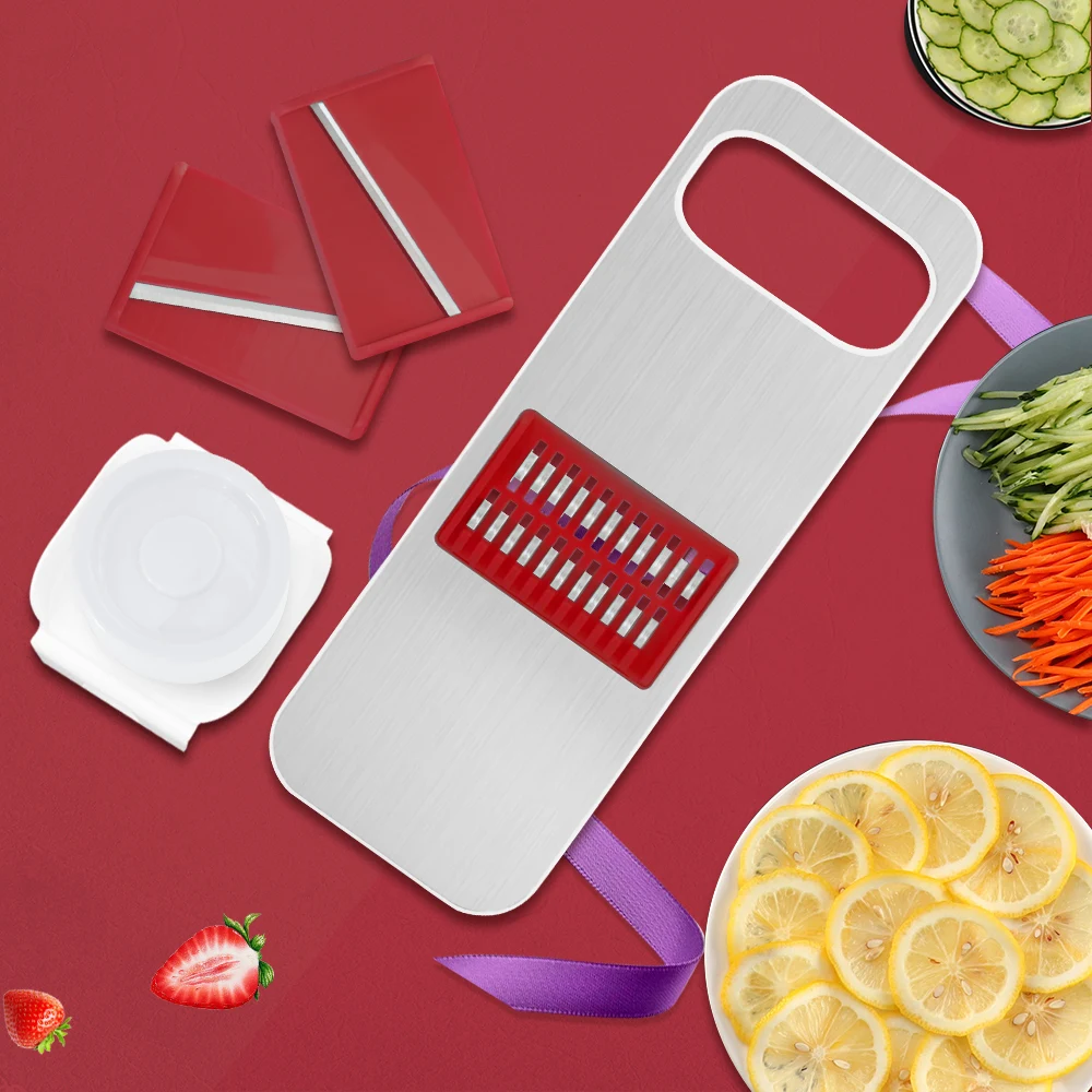 Damask ручной многофункциональный резак для овощей слайсер терка для фруктов кухонный аксессуар бытовой простой в использовании Многофункциональный Терка - Цвет: Red
