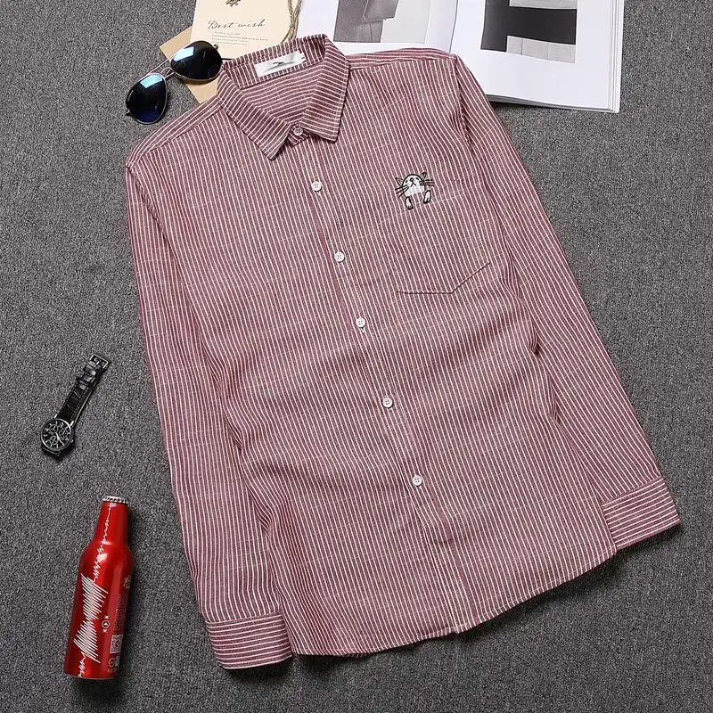 Весенне-осенняя длинная рубашка с карманом мужская одежда Slim Fit Мужская клетчатая рубашка с длинным рукавом Повседневная Уличная мужская рубашка