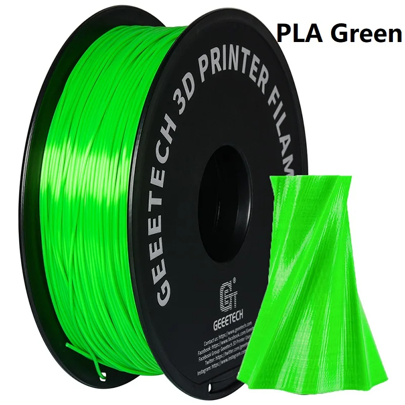 Geeetech 3d printer Filament Silk PLA PETG ABS 1kg 1.75mm Precise diameter ,Tangle-Free, 3D Printing Materials, Vacuum pack polystyrene 3d printing 3D Printing Materials