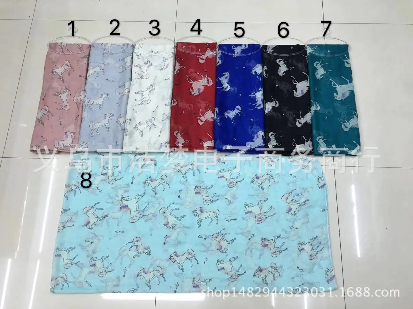

New Style Europe And America Fashion Horse Printed Animal Pattern Unicorn Bali Yarn Scarf Sun-resistant Shawl Silk Scarves