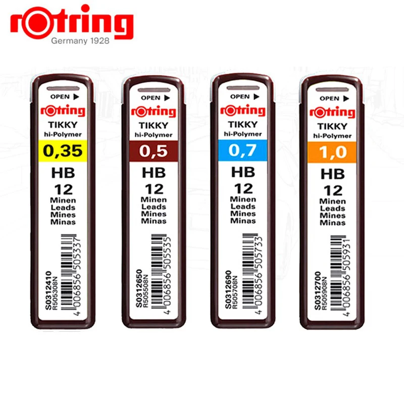 Механический карандаш Rotring 0 7 мм/0 5 мм/1 35 мм B/HB/H/2B/2H Автоматические заправки для