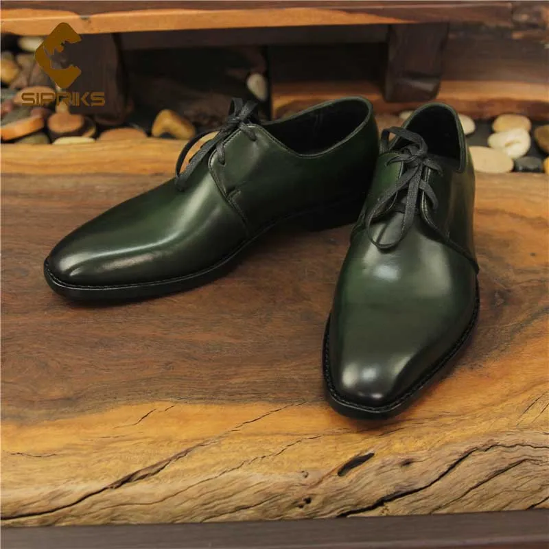 mens green leather dress shoes