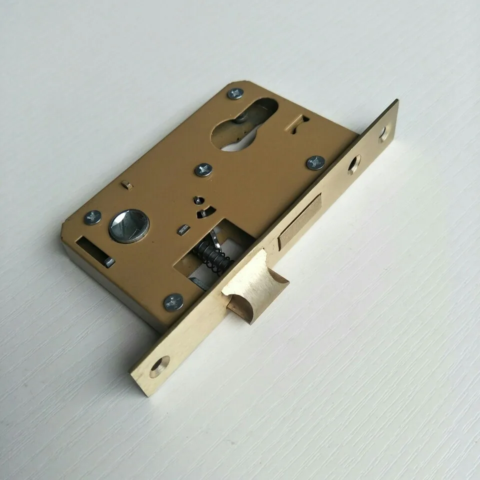 

Small 50 Copper Lock Body Inner Door Wooden Doors Lock Body Parts Vintage Interior Door Copper Tri-Tongue Copper Edge Strip Lock