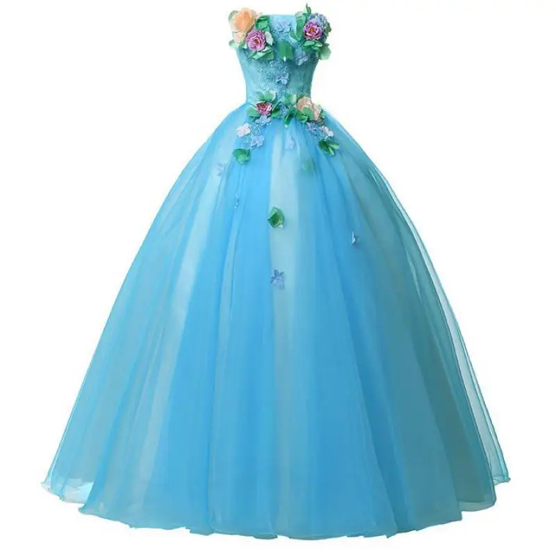 Gryffon Quinceanera Dress Strapless Party Prom Ball Gown Sweet Floral Print Studio Solo Costume Dresses | Свадьбы и торжества