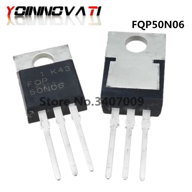 10 шт. FQP50N06 50N06 TO-220 FET 60V50A NPN канальный транзистор 100% новый и оригинальный |