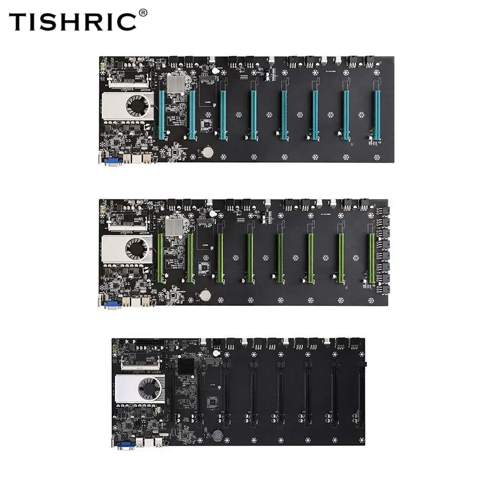 TISHRIC BTC-T37/BTC-S37/BTC-D37 добыча фермы Miner Материнская плата печатная для 8 GPU PCIE 16X DDR3