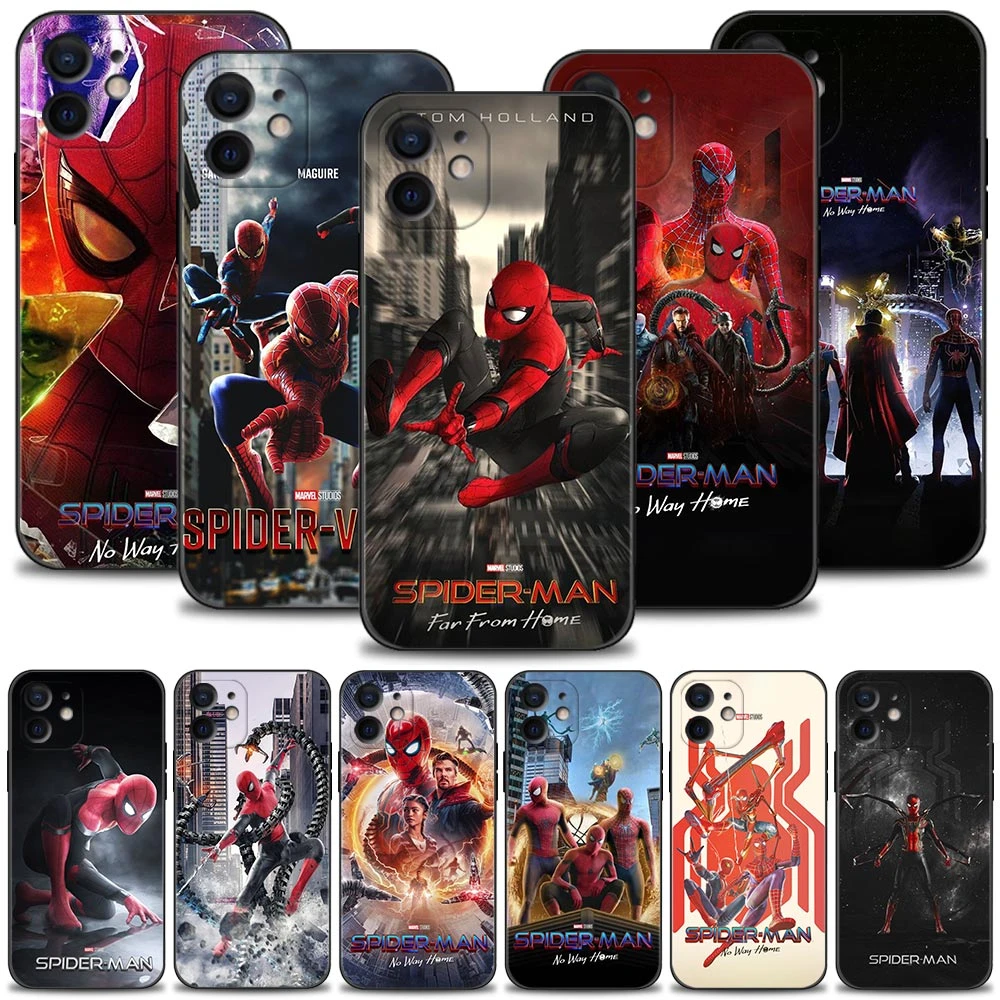 Silicone Case For App Iphone 14 13 12 11 Pro Max 13 12 Mini X Xr Xs Max 7 8 6 6s Plus Cover Shell Marvel Spiderman 3 No Way Home Mobile Phone Cases Covers Aliexpress
