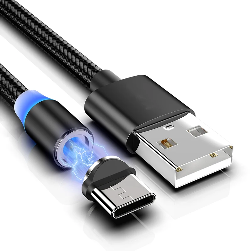 Магнитный провод USB Type C кабель зарядное устройство для Xiaomi 8 9 9T Pro Samsung S8 S9 S10 S20 Plus