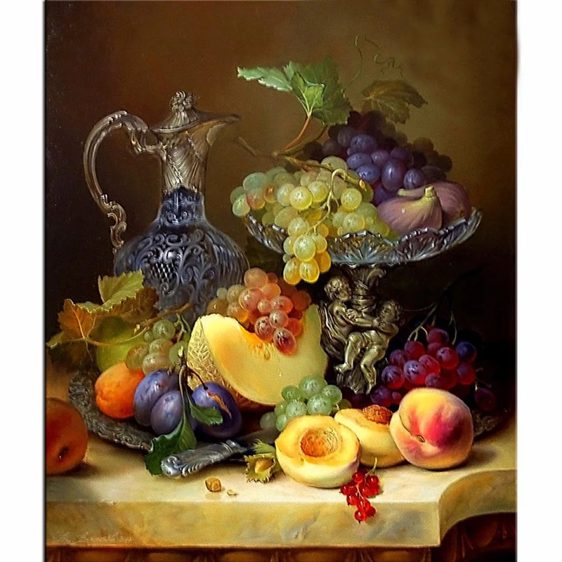 

Full Drill Square Diamond 5D DIY Diamond Painting"Fruit and wine"Diamond Embroidery Cross Stitch Rhinestone Mosaic Painting