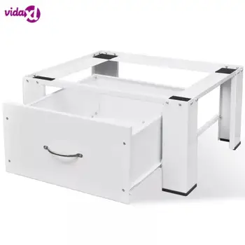 

vidaXL Washing Machine Floor Stand refrigerator floor trolley fridge stand washing machine holder with drawer