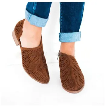 

Hollow out sandals Women's Summer sandals Flat Low Hidden Wedges Cutout Ankle Boots Women Shoes Cute Pointed sandals