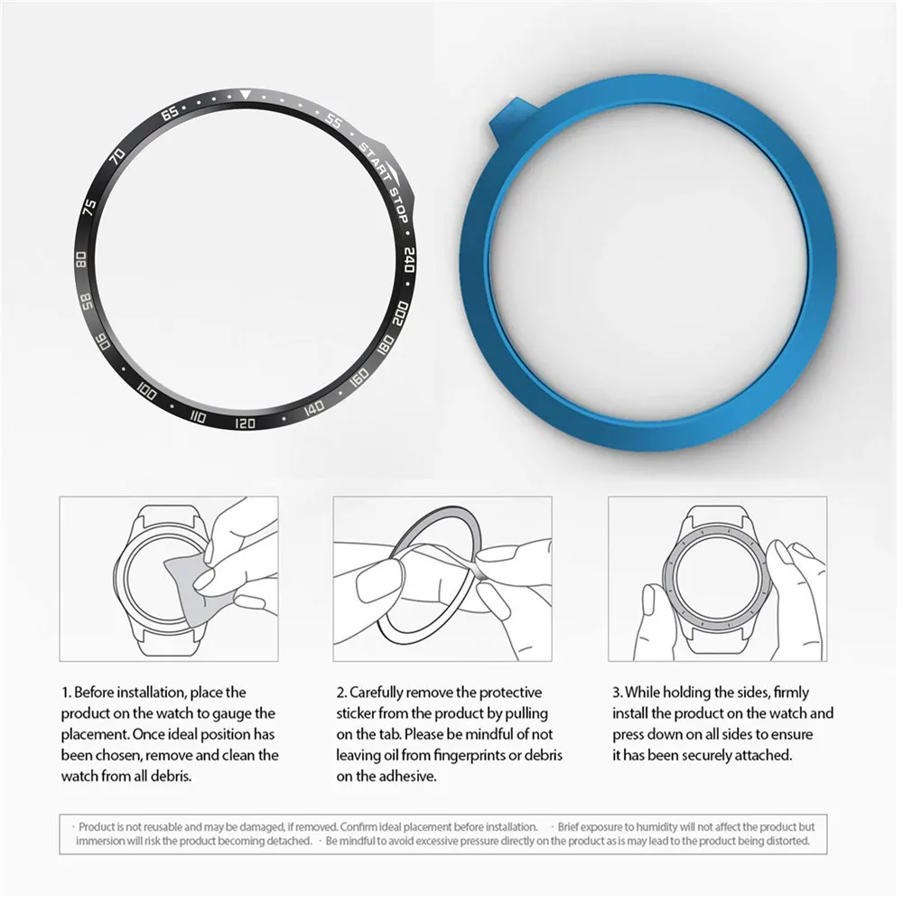 Replacement Metal Bezel Ring for Garmin Fenix 6S 6SPro Watch Bezel Ring Anti-scratch Protective Etched Adhesive Cover Frame