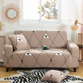 

Geometric Elastic Sofa Cover For Living Room Modern Sectional Corner Sofa Slipcover Couch Cover Chair Protector Christmas Decor