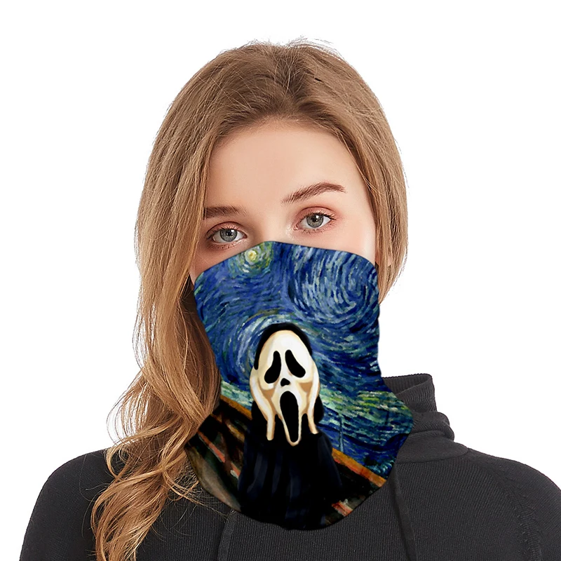 

Funny Celebrity Painting Print 3d Seamless Face Masks Motorbike Headwear Magic Scarf Outdoor Cycling Fishing Ski Hiking Bandanas