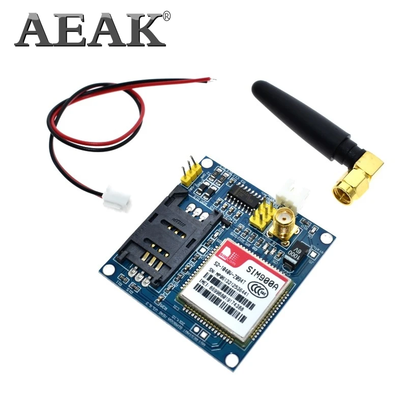 AEAK SIM900A SIM900 MINI V4.0 беспроводной модуль передачи данных GSM GPRS комплект с антенной C83