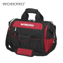 WORKPRO 16" Open Top Tool Storage Bag Multifunctional Heavy Duty Tool Bag Men Crossbody Bag for Tools
