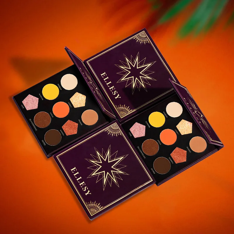 ELLESY Brand Matte and Shimmer Eyeshadow palette Pigmented Eye Shadow Powder 9 Color Matte Eye Makeup Long-lasting Cosmetics ELLESY Brand Matte and Shimmer Eyeshadow palette Pigmented Eye Shadow Powder 9 Color Matte Eye Makeup Long-lasting Cosmetics