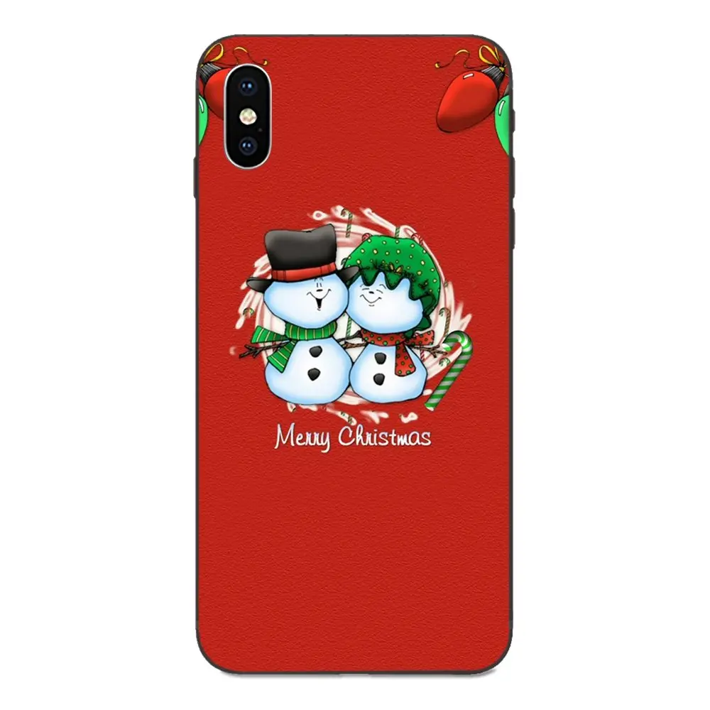 Мультяшный Рождественский снеговик для Xiaomi mi x Max Note 2 2S 3 S 5X6 6X8 9 9T SE A1 A2 A3 CC9e Lite Play Pro