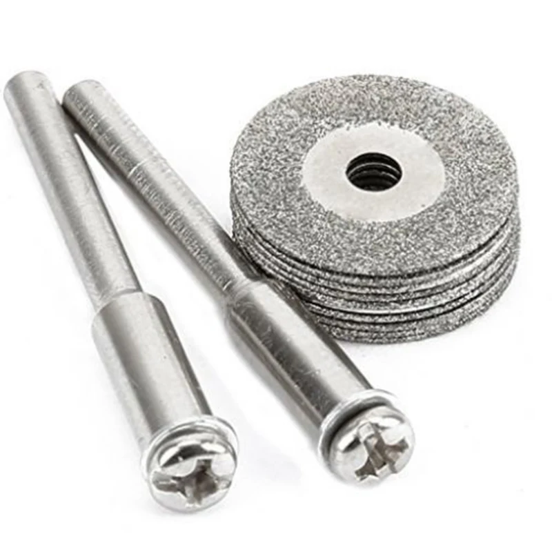 100% brand New 25 Metal Wheel Discs 5pcs Mandrel Bars For Rotary Tool Accessory Diamond Cutting