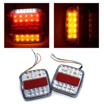 

DC 12V Light Lamp Set Bright LED License Plate Trailer Caravans ABS Tail Reverse Indicator