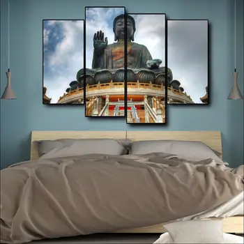 

Chinese Buddha Statue Canvas Painting Art Wall Pictures Posters Prints for Living Room Home Decor No Framed