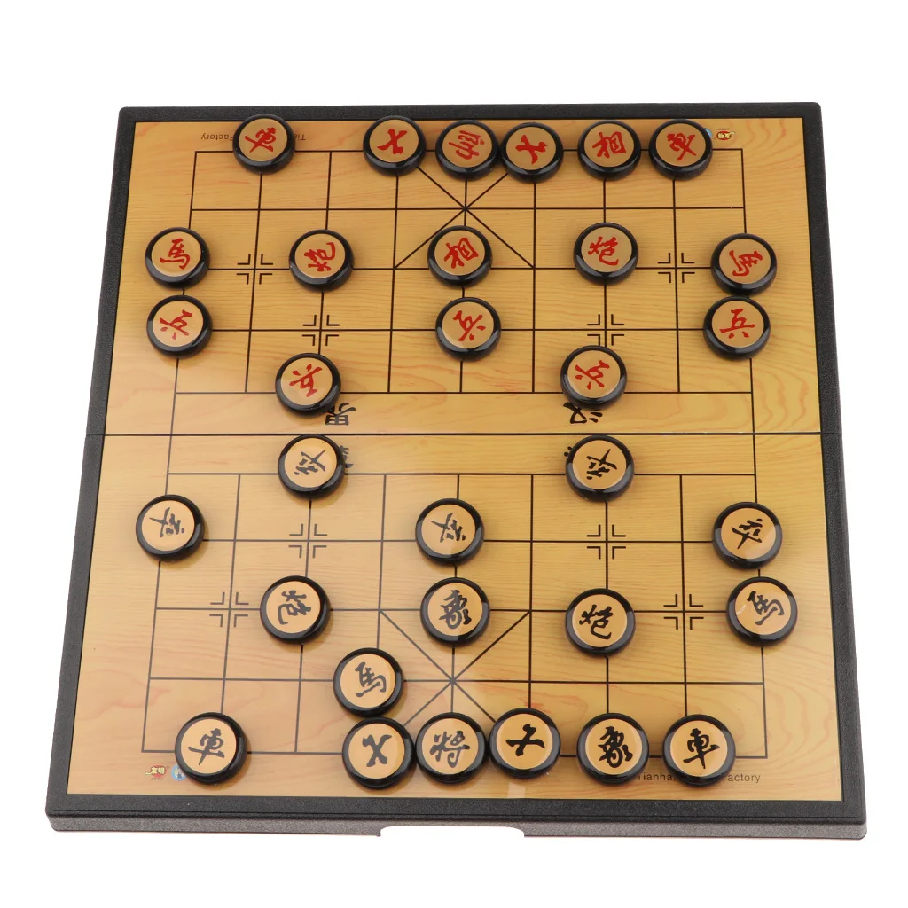 Портативный Китайский Шахматный набор Магнитная настольная игра XiangQi Дорожная игра 35*12 см