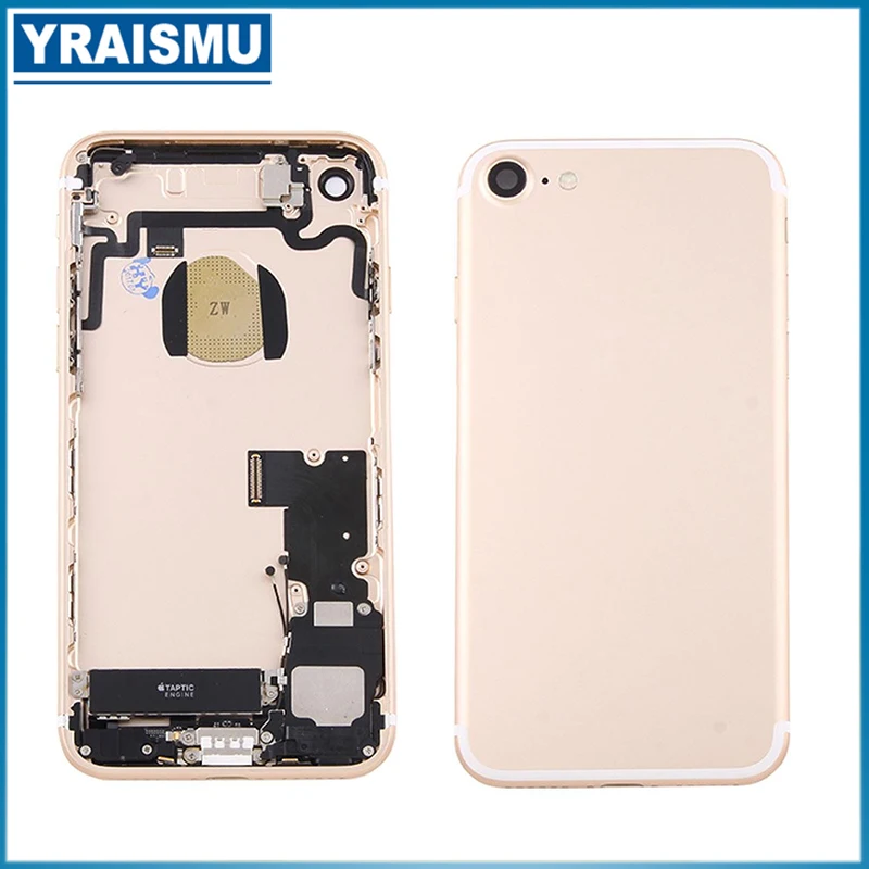 

With complete accessories housing For iphone 7 7 Plus Battery Back Cover Door Rear Cover + middle Frame Chassis With Flex Cable