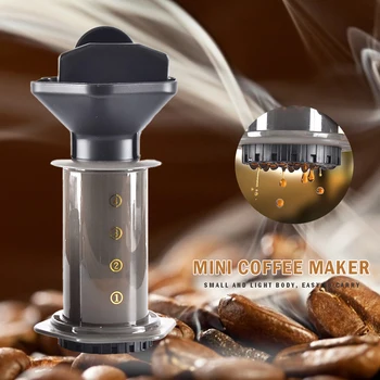 

Pressure Portable Minipress Coffee Maker Hand Held Mini Black Hand Pressed Espresso Machine Handpress Coffee Machine