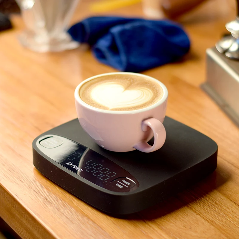  smart coffee scale LED display USB Rechargable automatic taring /timing for esprsso coffee or pour  - 4000570428708