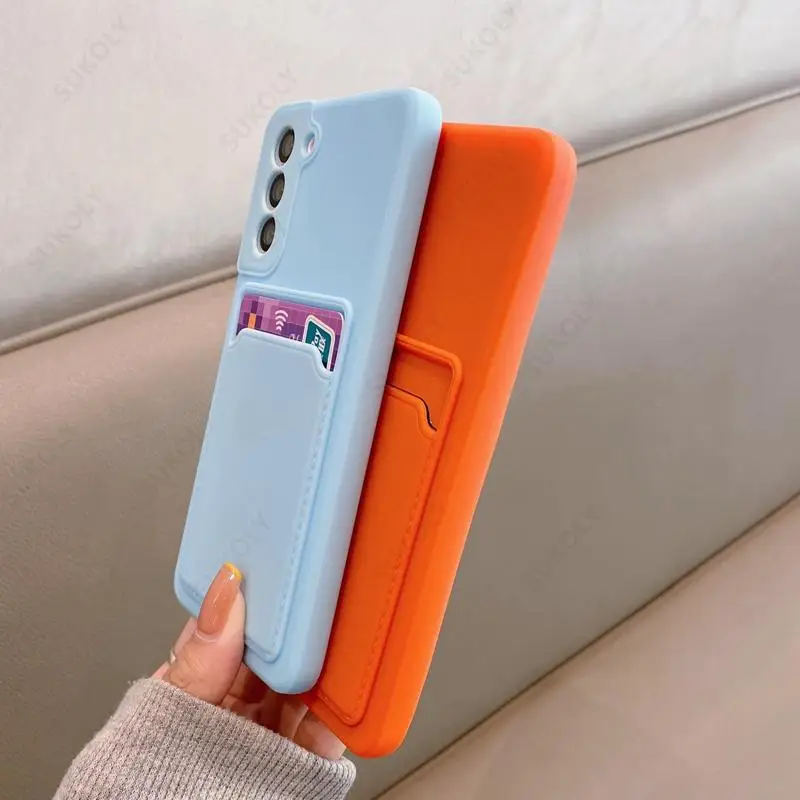 Card Holder Wallet Case For Samsung Galaxy A72 A52 A32 A22 5G S21 Plus S20 FE Note 20 Ultra A12 A51 A71 S22 Back Cover samsung flip phone cute