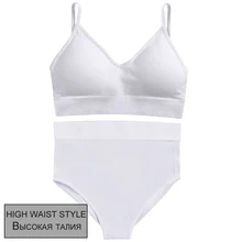  FINETOO Women Seamless Bra Set Bra Top + Pantys Brassiere Fitness Underwear Lingerie Women's Swimwear Push Up Sexy Tank Top Girl 