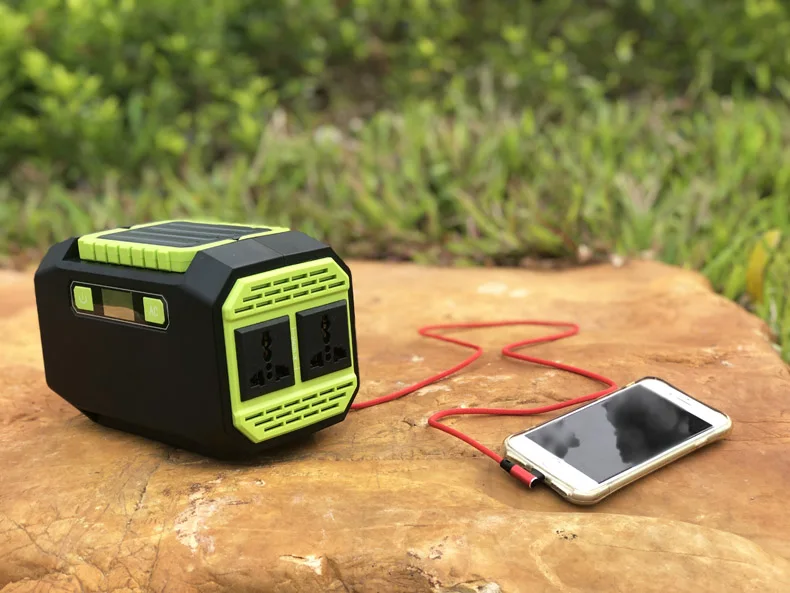 

Portable Power Generator Emergency Backup Inverter Station with 110V / 220V Dual AC Outlets, 2 USB 3 DC Ports Outdoor Power
