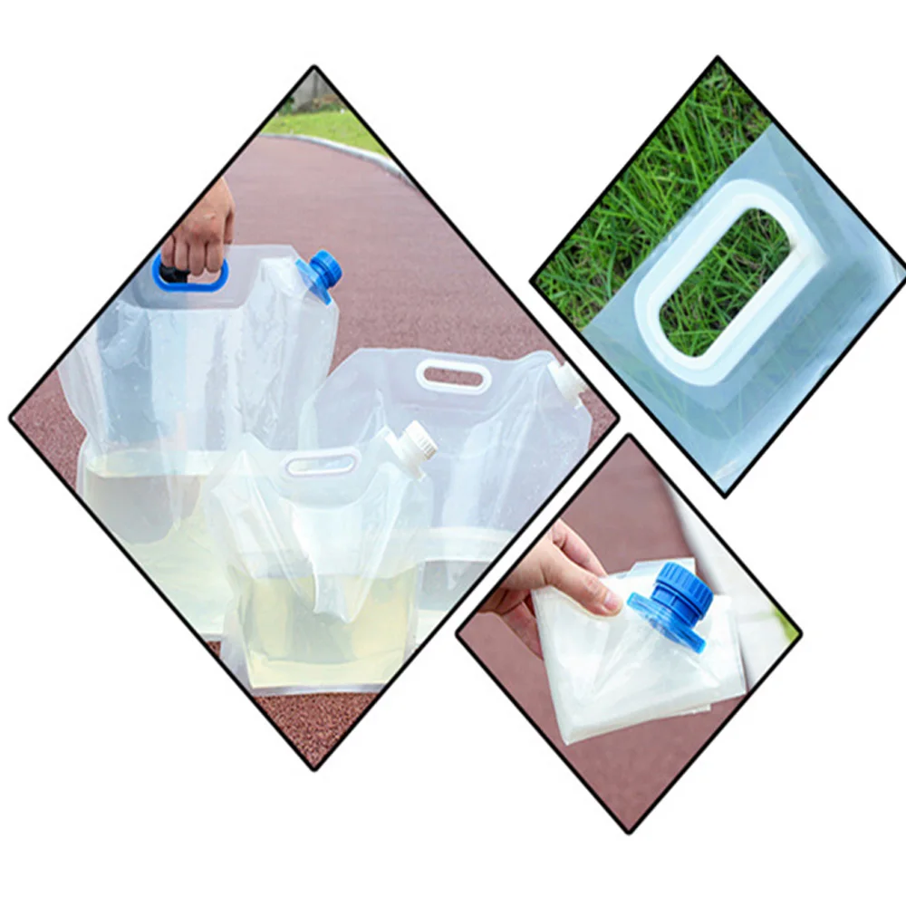 Lovely Travel Water Bag Portable Water Bag Plastic BBQ Camping Hiking Carrier Container Climbing Picnic Folding Water Bag