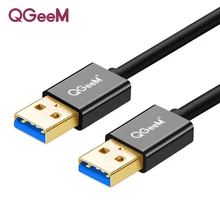 Кабель QGeeM USB 3,0, сверхскоростной USB 3,0 A кабель-удлинитель для радиатора, жесткого диска, USB 3,0, кабель для передачи данных(China)
