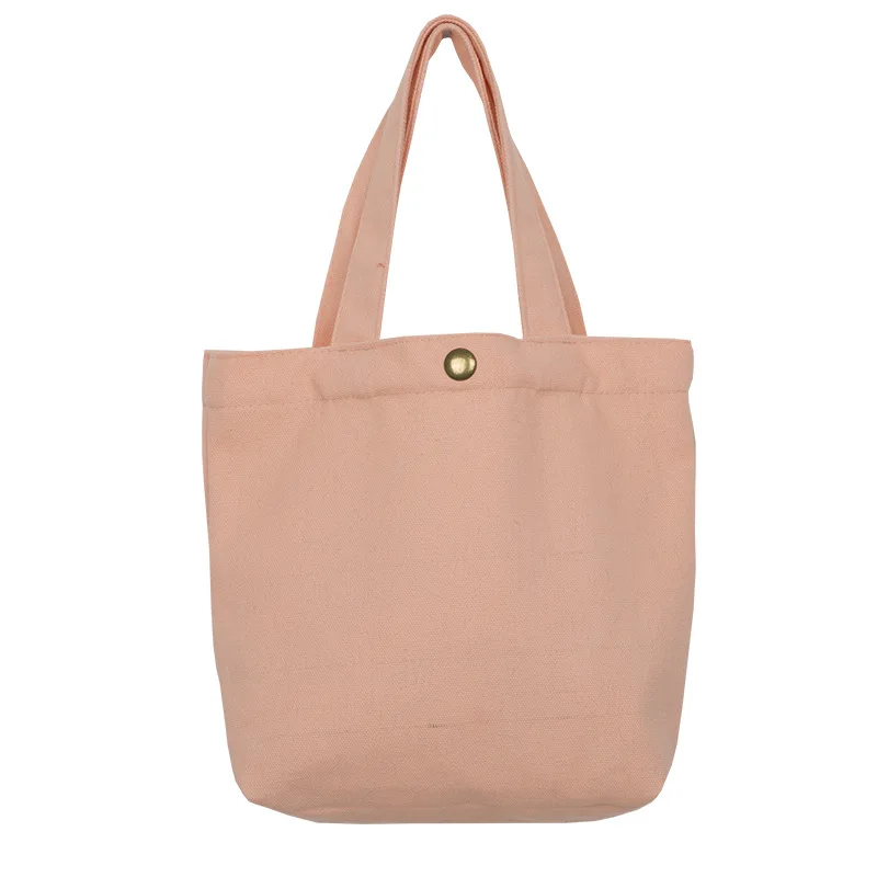 

Candy Color Versatile Canvas Bag For Women Cotton Solid Color Cloth Bag Diy Lunch Cosmetic Storage Small Bag