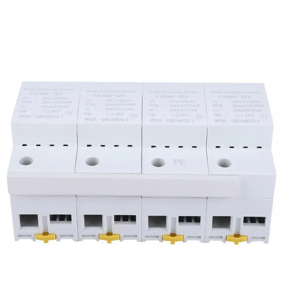 

Surge Protective Device SPD 4P 25KA House Surge Protector Arrester for Lightning Protection Arrester Device