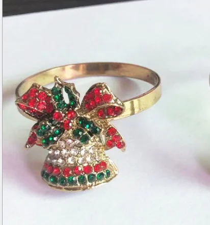12 шт. новые рождественские кольца для салфеток рождественские настольные украшения - Цвет: Сливовый