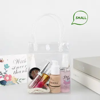 

Beach Holographic Totes Shopping Bag Transparent PVC Plastic Handbag Clear Transparent PVC handbag with snap