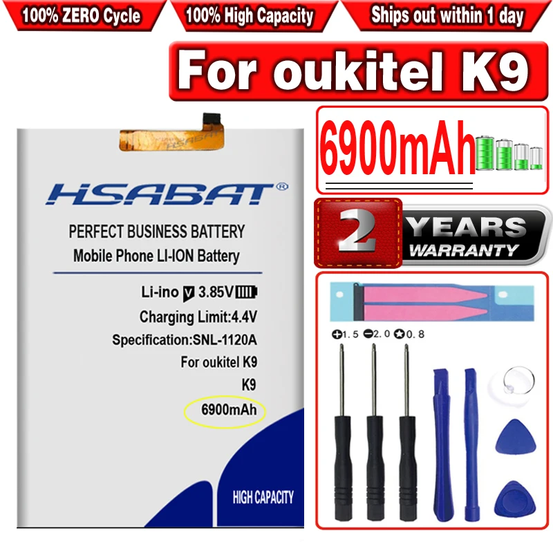 HSABAT 6900mAh High Capacity Battery for Oukitel K9 Smart Phone | Мобильные телефоны и аксессуары