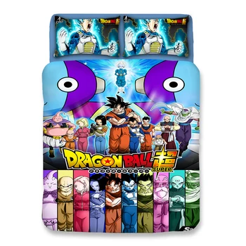

Dragon Ball Goku Team Figure Bed Lined Set 3D Comforter Bedding Set 3pcs Bed Polyester Set Home Textiles Pillowcase Quilt Cover