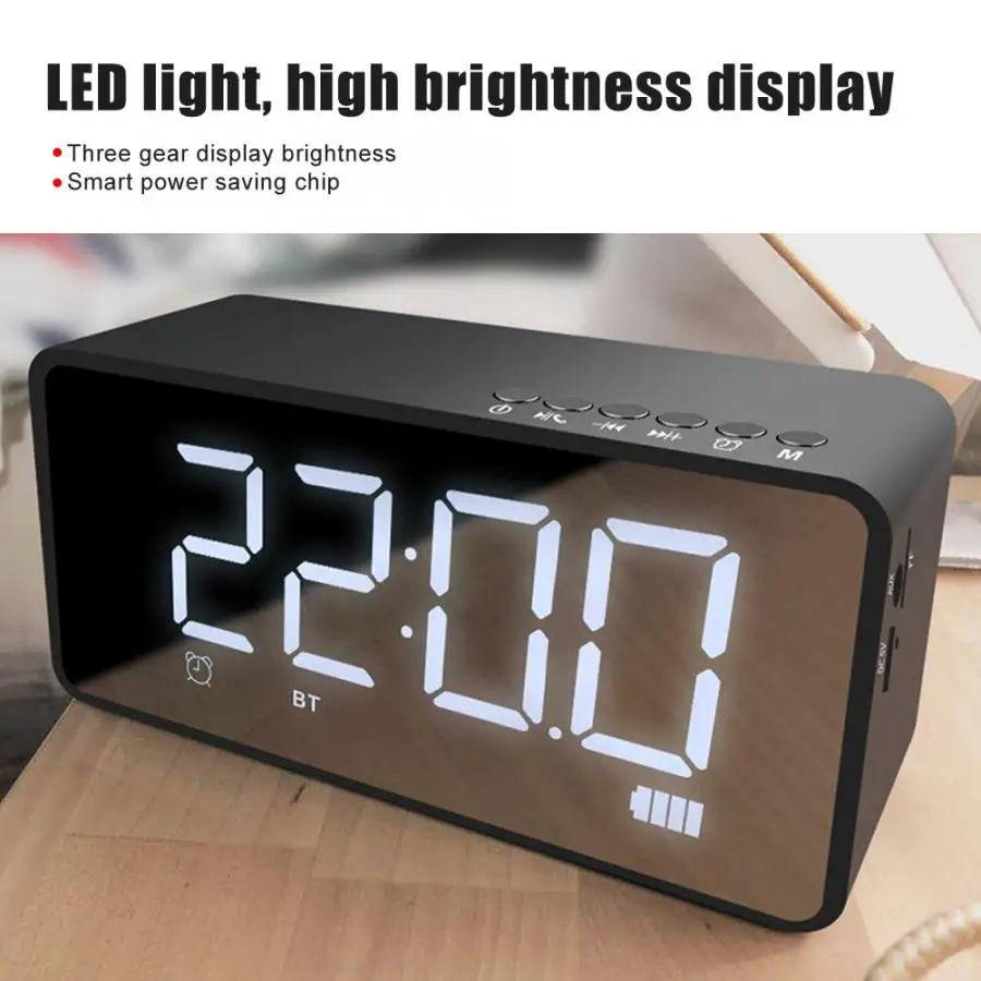 Q31 Speaker Wireless Mobile Phone Computer Household Bass Mini High Volume Alarm Clock with microphone New | Электроника